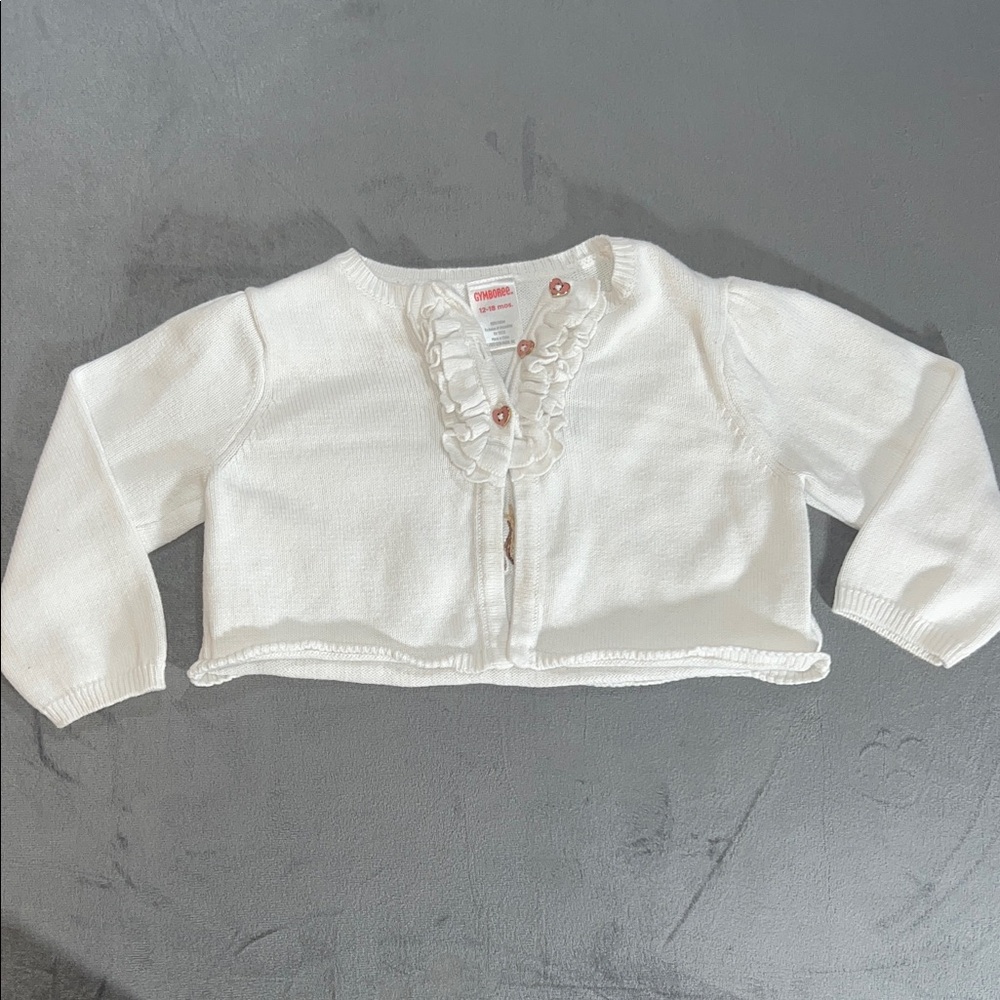 OshKosh B'gosh Cream Ruffle Sweater